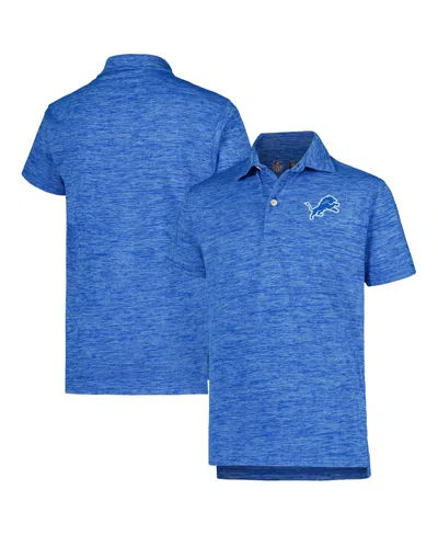 Wes & Willy Big Boys And Girls Blue Detroit Lions Cloudy Yarn Polo