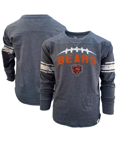 Wes & Willy Kids' Big Boys And Girls Navy Chicago Bears Football Long Sleeve T-shirt In Gray