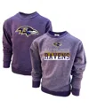 Wes & Willy Big Boys And Girls Purple Baltimore Ravens Reversible Fleece Pullover Sweatshirt In Purple