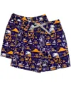 Wes & Willy Big Boys And Girls Purple Lsu Tigers Luau Swim Trunks In Purple
