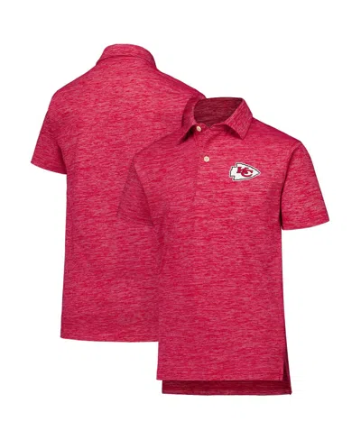 Wes & Willy Big Boys And Girls Red Kansas City Chiefs Cloudy Yarn Polo