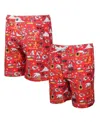 Wes & Willy Big Boys And Girls Red Kansas City Chiefs Luau Swim Trunks