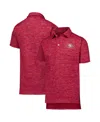 Wes & Willy Big Boys And Girls Scarlet San Francisco 49ers Cloudy Yarn Polo In Scarlet