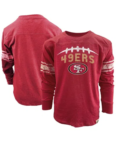 Wes & Willy Kids' Big Boys And Girls Scarlet San Francisco 49ers Football Long Sleeve T-shirt In Red