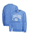 Wes & Willy Big Girls Light Blue North Carolina Tar Heels Shimmer Star Reverse Sweatshirt In Blue