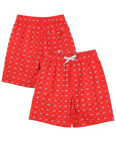 Wes & Willy Kids' Boys' 4-20 And Girls' 4-16 Kansas City Chiefs Fleur Four-way-stretch Swim Trunks In Red