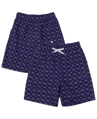 Wes & Willy Kids' Boys' And Girls' Baltimore Ravens Fleur Four-way Stretch Swim Trunks In Blue