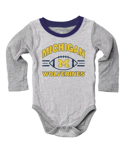 Wes & Willy Babies' Boys' And Girls' Crewneck Long Sleeve Ribbed-cuff Bodysuit And Sweatpants, 2-piece Set In Gray