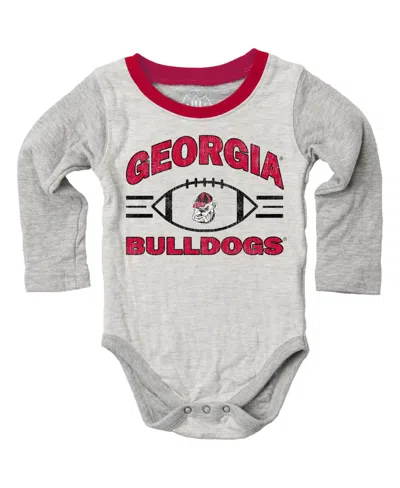 Wes & Willy Babies' Boys' And Girls' Jie Jie Hopper Long Sleeve Crewneck Cotton-blend Bodysuit And Sweatpants, 2-piece S In Gray