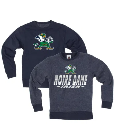 Wes & Willy Kids' Boys' And Girls' Notre Dame Fighting Irish Reversible Screen-print Sweatshirt In Blue