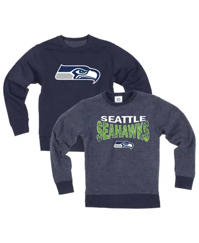 Wes & Willy Kids' Boys' And Girls' Seattle Seahawks Reversible Hoodie In Blue