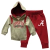 Wes & Willy Baby Boys And Girls Alabama Crimson Tide Color Block Pullover Hoodie And Sweatpants Set In Red