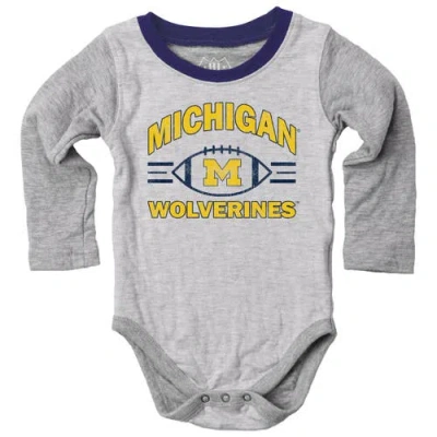 Wes & Willy Kids' Infant  Heather Gray Michigan Wolverines Jie Jie Hopper Set