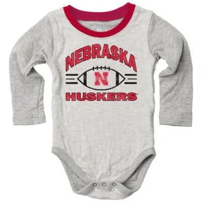 Wes & Willy Kids' Infant  Heather Gray Nebraska Huskers Jie Jie Hopper Set