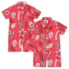 WES & WILLY INFANT WES & WILLY RED WISCONSIN BADGERS VINTAGE FLORAL ROMPER