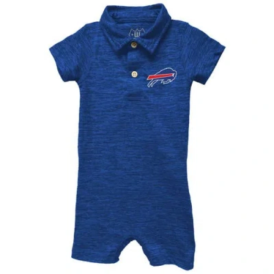 Wes & Willy Kids' Infant  Royal Buffalo Bills Short Leg Cloudy Yarn Polo Bodysuit In Blue