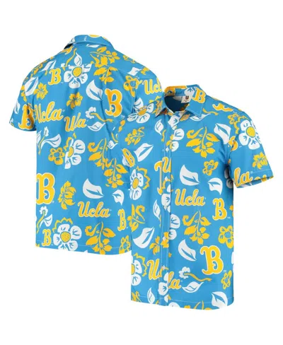 Wes & Willy Men's  Blue Ucla Bruins Floral Button-up Shirt