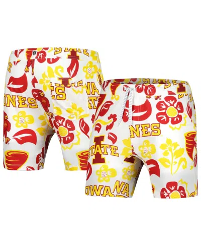 Wes & Willy Men's White Iowa State Cyclones Vault Tech Swimming Trunks In Multi
