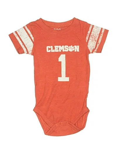 Pre-owned Wes & Willy Babies' Short Sleeve Onesie In Orange
