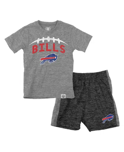 Wes & Willy Babies' Toddler Gray/charcoal Buffalo Bills T-shirt And Shorts Set