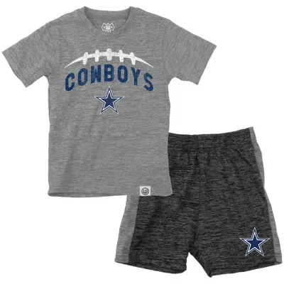 Wes & Willy Kids' Toddler  Gray/charcoal Dallas Cowboys T-shirt & Contrasting Shorts Set