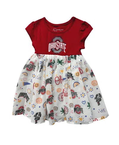 Wes & Willy Babies' Wes & Will Toddler Scarlet Ohio State Buckeyes Vault Princess Dress