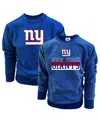 Wes & Willy Wes Willy Big Boys And Girls Royal New York Giants Reversible Fleece Pullover Sweatshirt In Blue