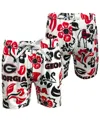 Wes & Willy Wes Willy Youth White Georgia Bulldogs Allover Print Vault Tech Swim Trunks In White
