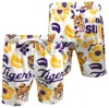 WES & WILLY YOUTH WES & WILLY WHITE LSU TIGERS ALLOVER PRINT VAULT TECH SWIM TRUNKS