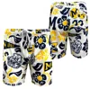 WES & WILLY YOUTH WES & WILLY WHITE MICHIGAN WOLVERINES ALLOVER PRINT VAULT TECH SWIM TRUNKS