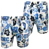 WES & WILLY YOUTH WES & WILLY WHITE NORTH CAROLINA TAR HEELS ALLOVER PRINT VAULT TECH SWIM TRUNKS
