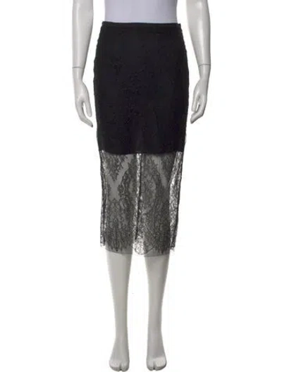 Pre-owned Wes Gordon Midi Length Skirt In Black