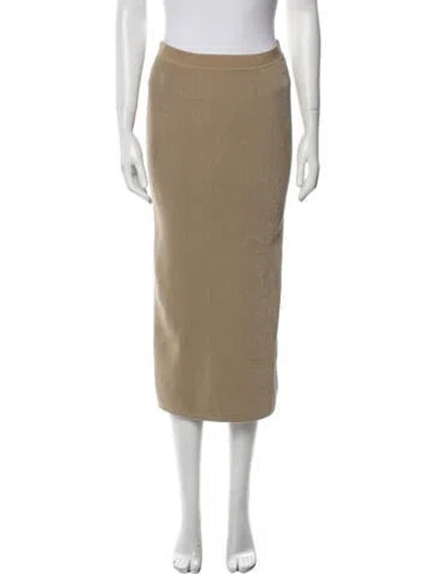 Pre-owned Wes Gordon Midi Length Skirt In Brown