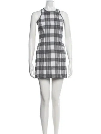 Pre-owned Wes Gordon Plaid Print Mini Dress In Multi
