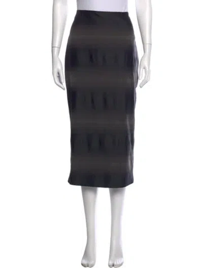 Pre-owned Wes Gordon Printed Midi Length Skirt In Gray