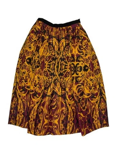 Pre-owned Wes Gordon Printed Midi Length Skirt In Multi