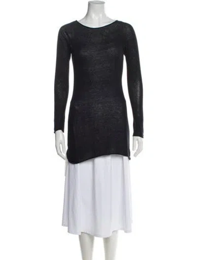 Pre-owned Wes Gordon Scoop Neck Sweater In Gray