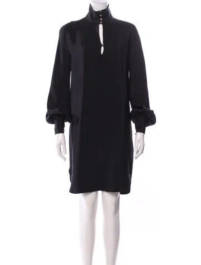 Pre-owned Wes Gordon Silk Knee-length Dress In Blue