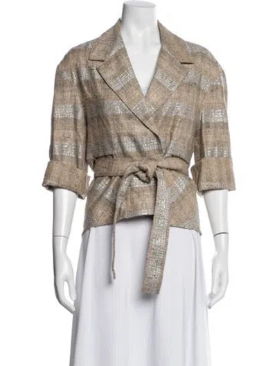 Pre-owned Wes Gordon Wool Patterned Blazer In Multi