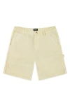 Wesc Canvas Carpenter Shorts In Neutral