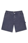 Wesc Canvas Carpenter Shorts In Blue