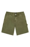 Wesc Canvas Carpenter Shorts In Green