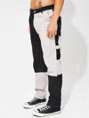 Wesc Colorblock Carpenter Pants In Black/white In Black