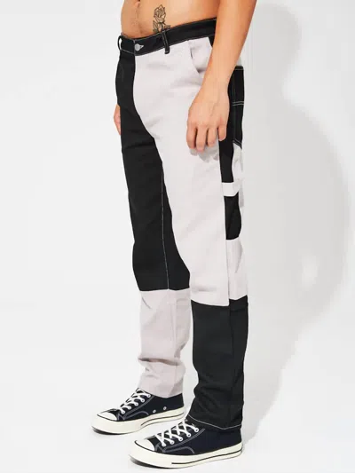 Wesc Colorblock Carpenter Pants In Black/white