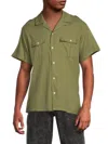 Wesc Drop Shoulder Camp Shirt In Green