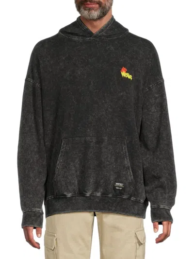 Wesc Graphic Cotton Hoodie In Black