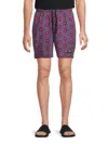 Wesc Men's Austin Mosaic-print Drawstring Shorts