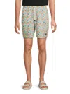 Wesc Men's Austin Retro-print Drawstring Shorts