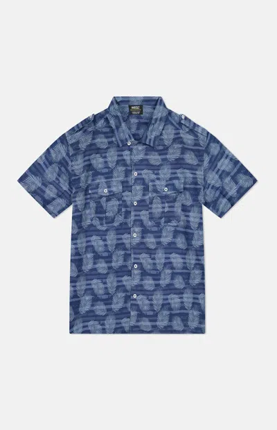 Wesc Men's Bamboo Safari Camp Shirt In Blue