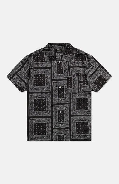 Wesc Men's Black Bandana Camp Shirt